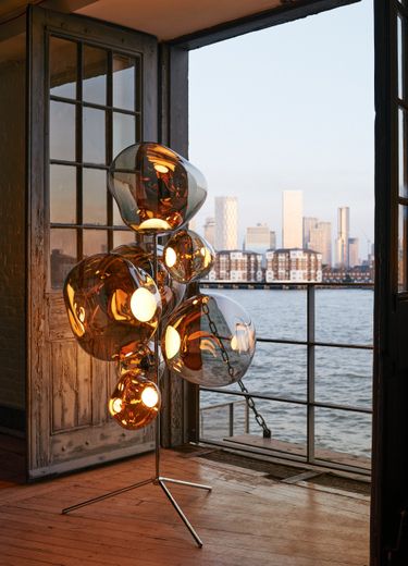Tom Dixon OCTO フロアライト ヴィンテージ ミッドセンチュリー Melt Floor Chandelier | Bronze Polished Polycarbonate | Tom Dixon