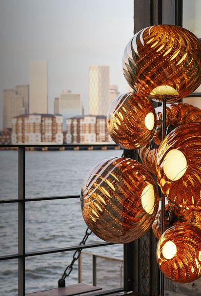 Whirl Large Chandelier | Gold Polished Polycarbonate | Tom Dixon