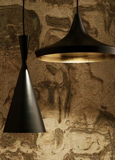 Beat Fat Pendant | Matt Black Brass | Tom Dixon