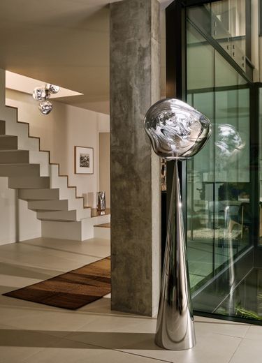 Melt Cone Slim Floor Light | Gold Polished Polycarbonate | Tom Dixon