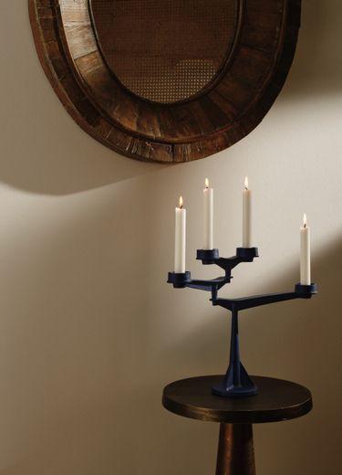 Spin Mini Candelabra | Matt Black Cast Iron | Tom Dixon