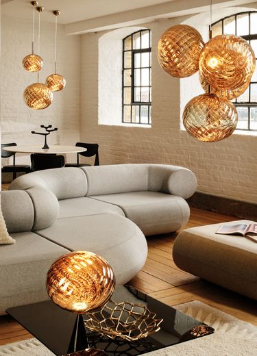 Whirl Small Chandelier | Silver Polished Polycarbonate | Tom Dixon